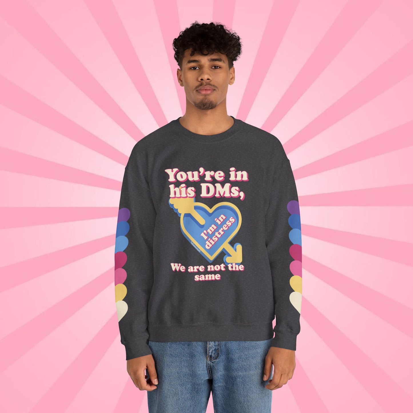 "DMs in Distress" Original Unisex Heavy Blend™ Crewneck Sweatshirt