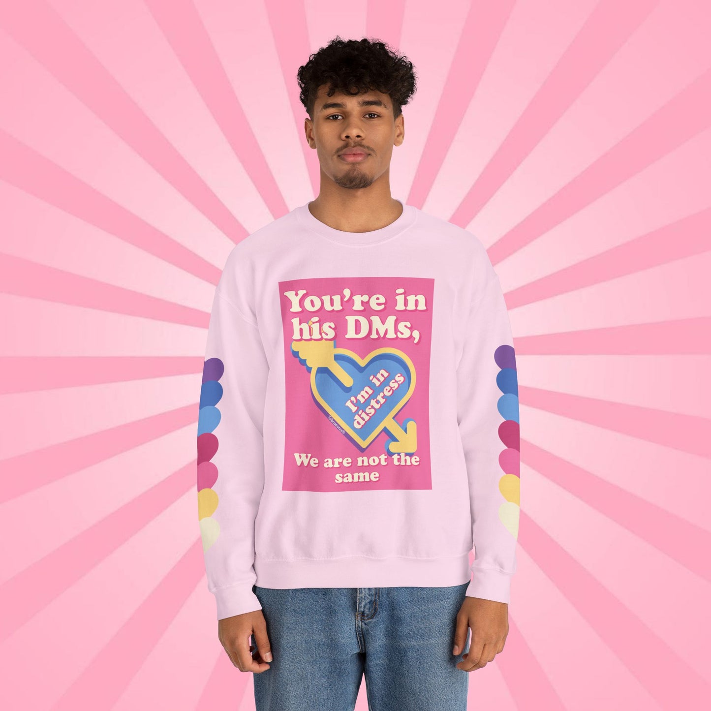 "DMs in Distress" Original Unisex Heavy Blend™ Crewneck Sweatshirt