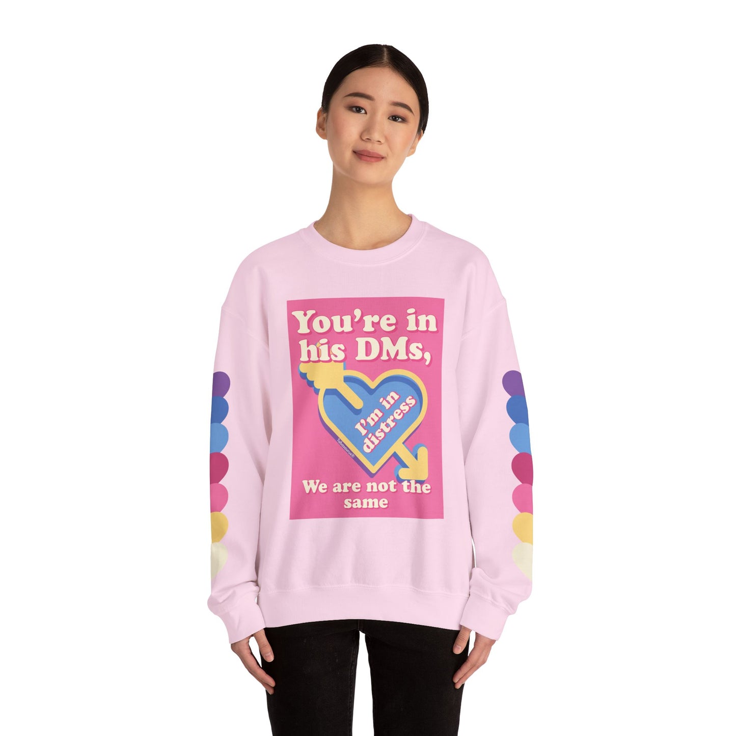 "DMs in Distress" Original Unisex Heavy Blend™ Crewneck Sweatshirt