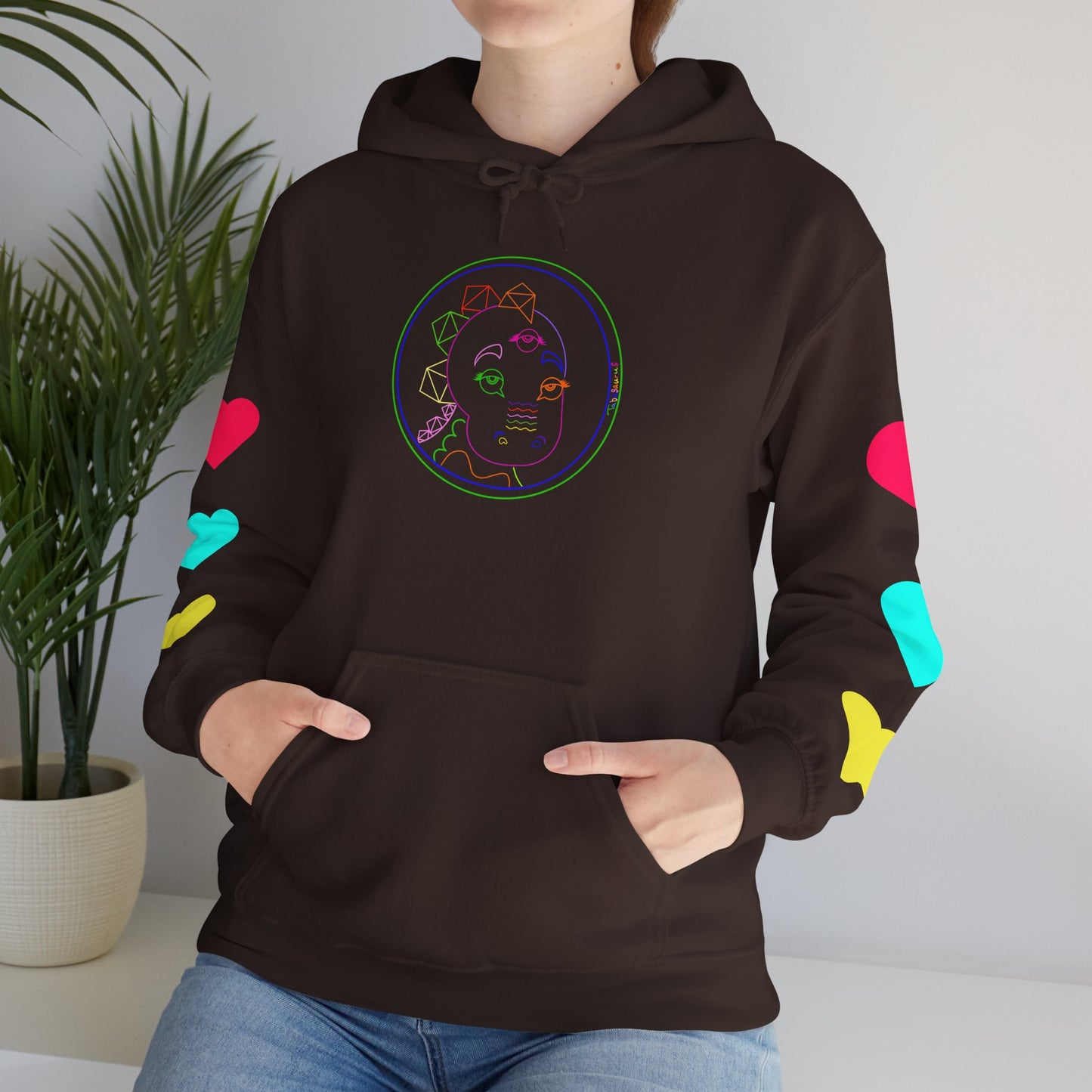 80's Neon Tabasaurus® Unisex Heavy Blend™ Hooded Sweatshirt