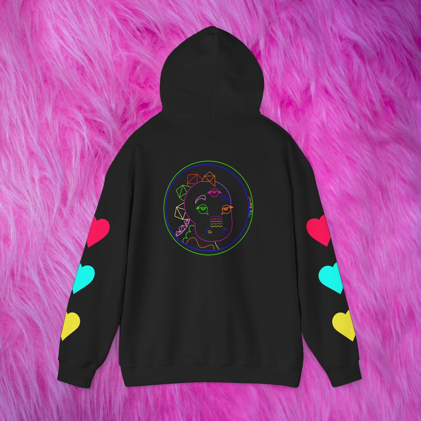 80's Neon Tabasaurus® Unisex Heavy Blend™ Hooded Sweatshirt