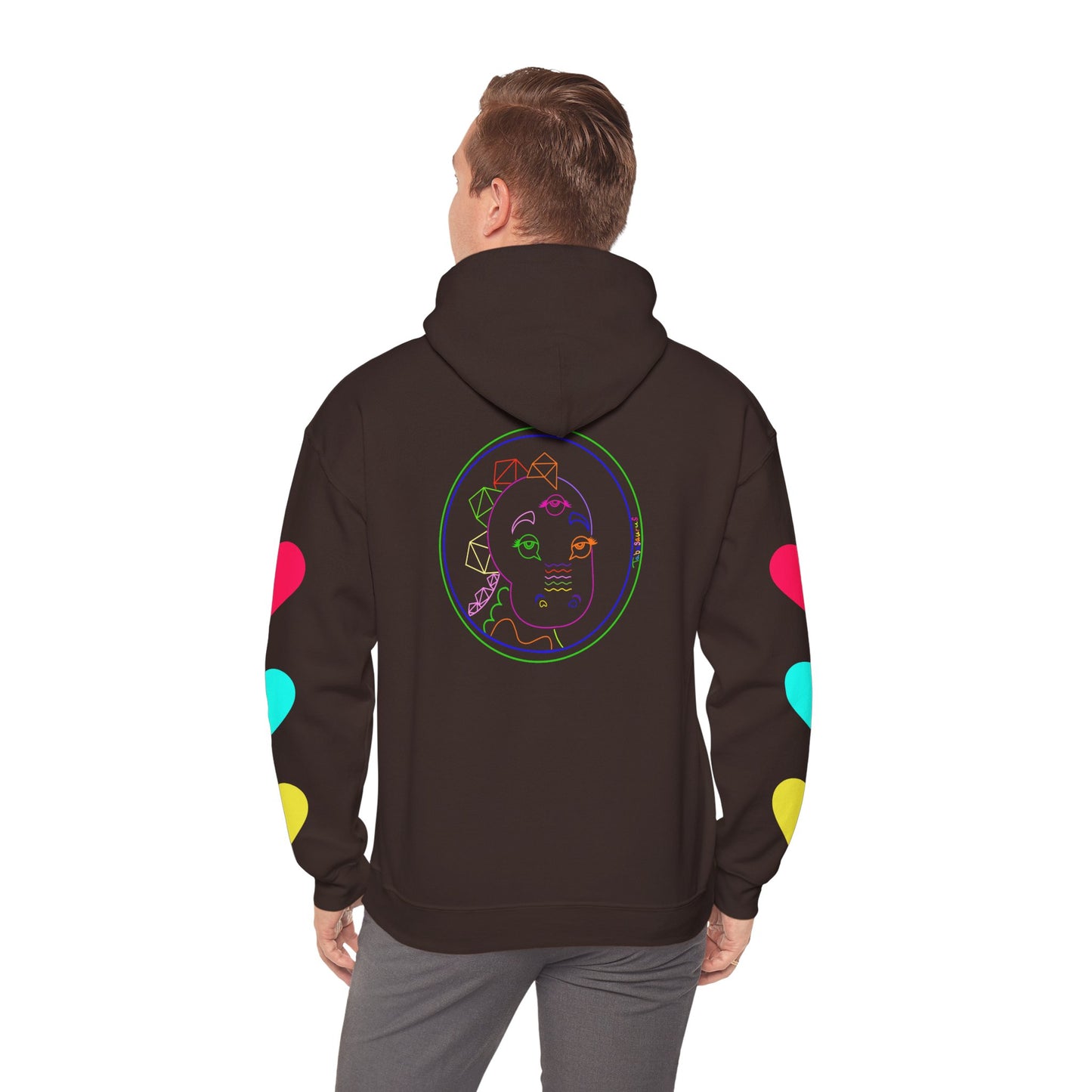 80's Neon Tabasaurus® Unisex Heavy Blend™ Hooded Sweatshirt