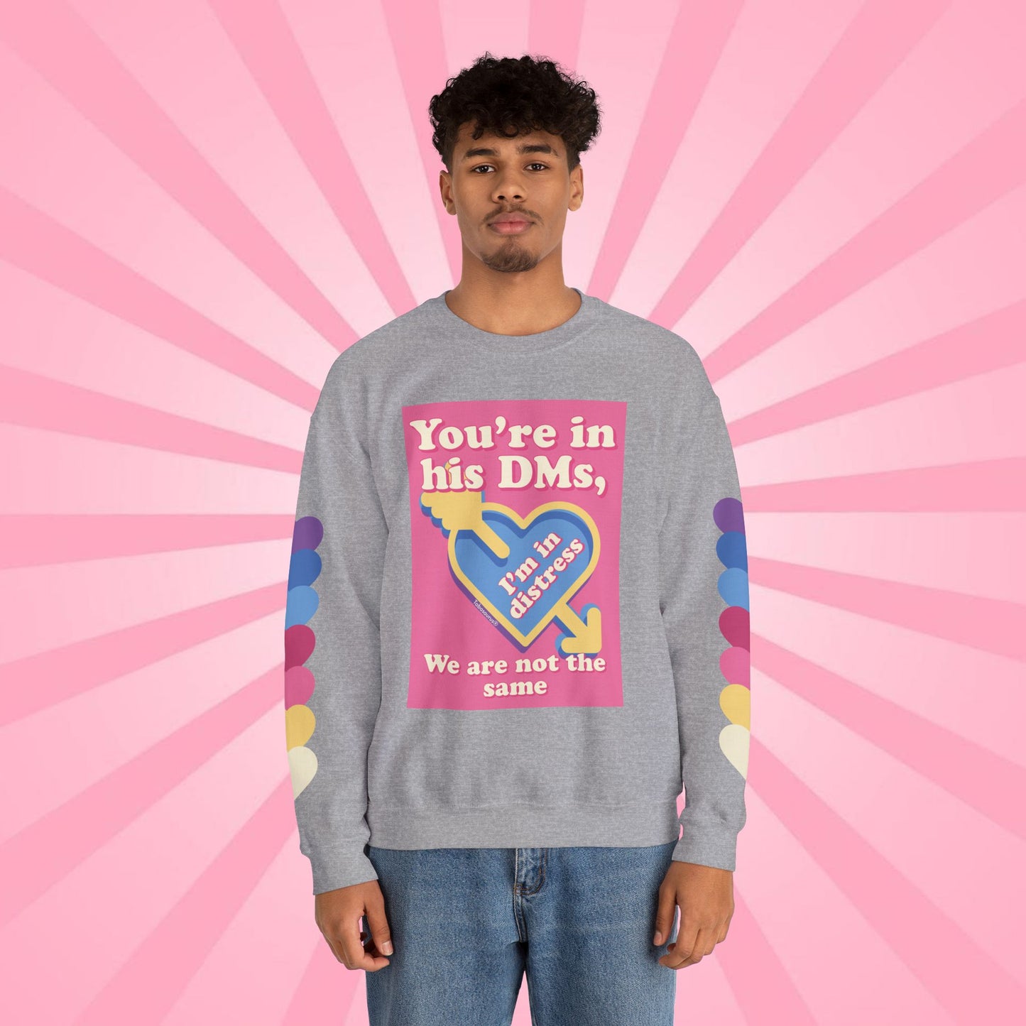 "DMs in Distress" Original Unisex Heavy Blend™ Crewneck Sweatshirt