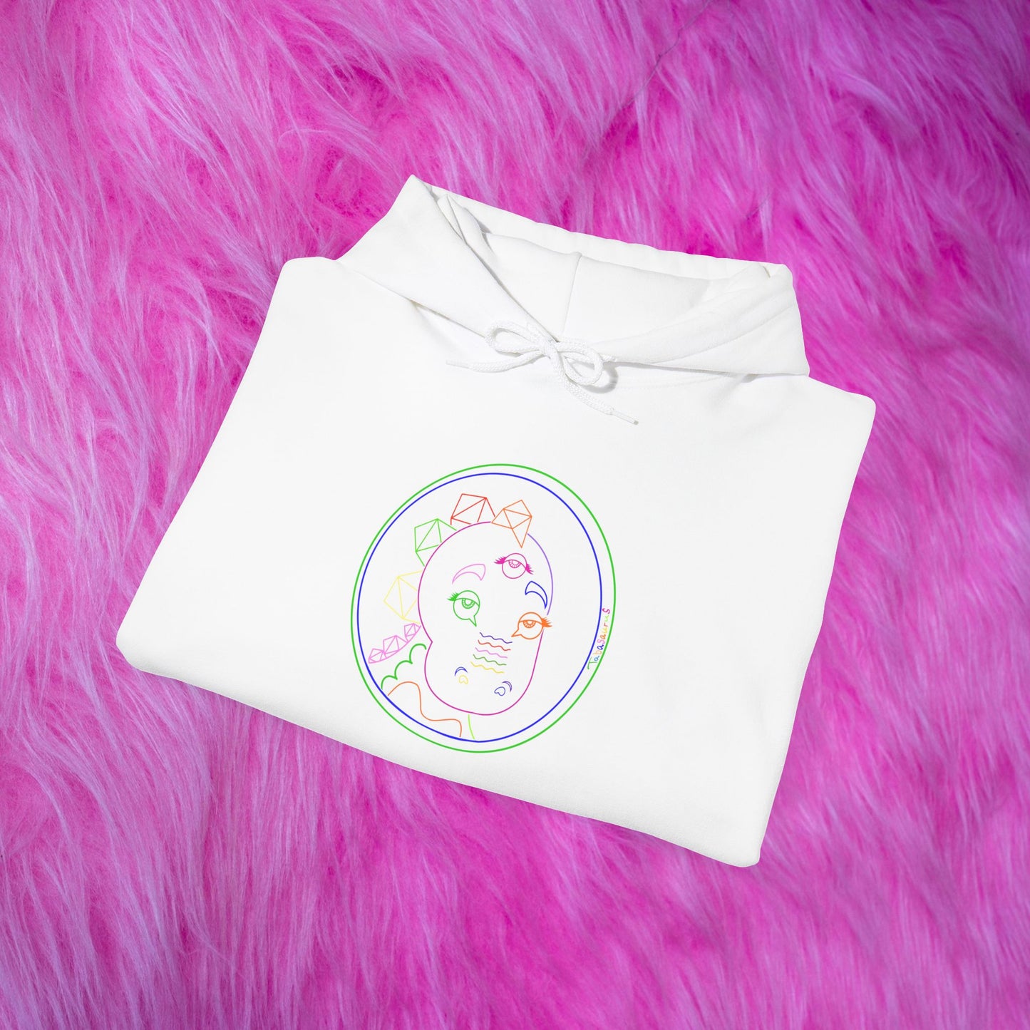 80's Neon Tabasaurus® Unisex Heavy Blend™ Hooded Sweatshirt