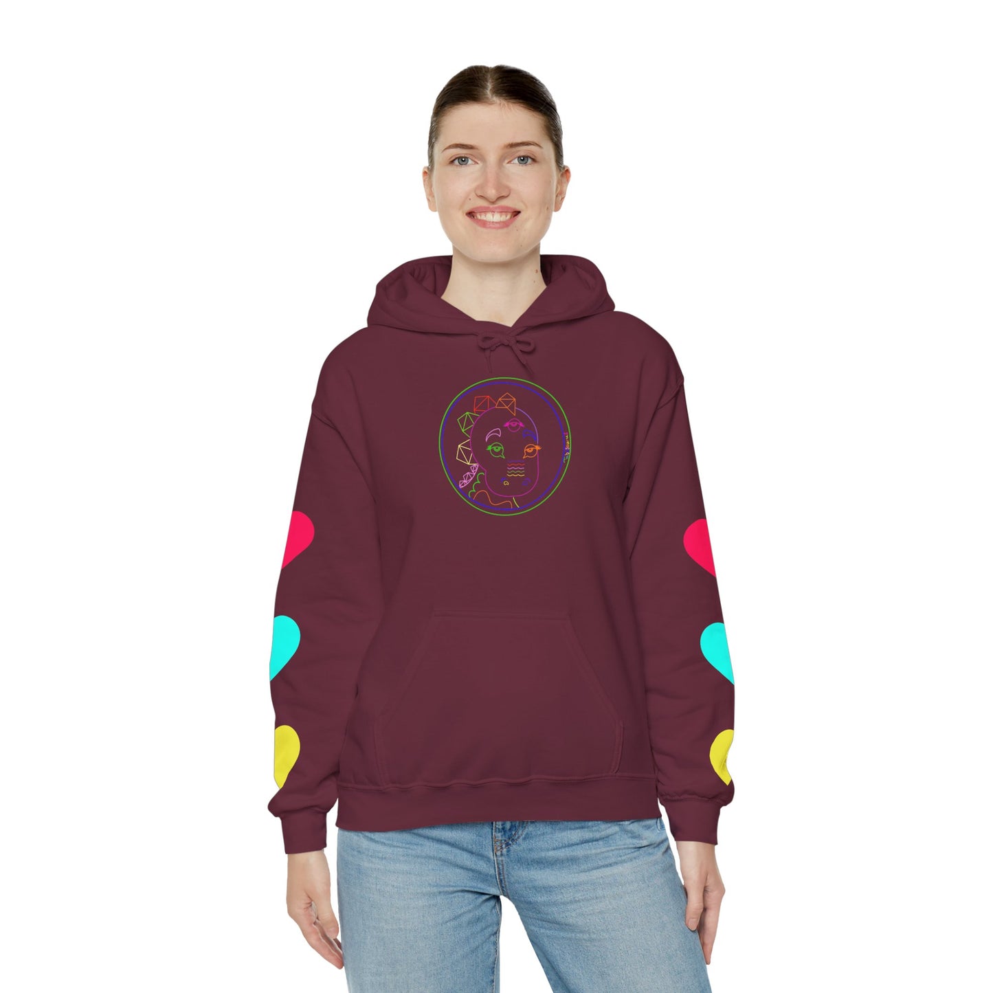 80's Neon Tabasaurus® Unisex Heavy Blend™ Hooded Sweatshirt
