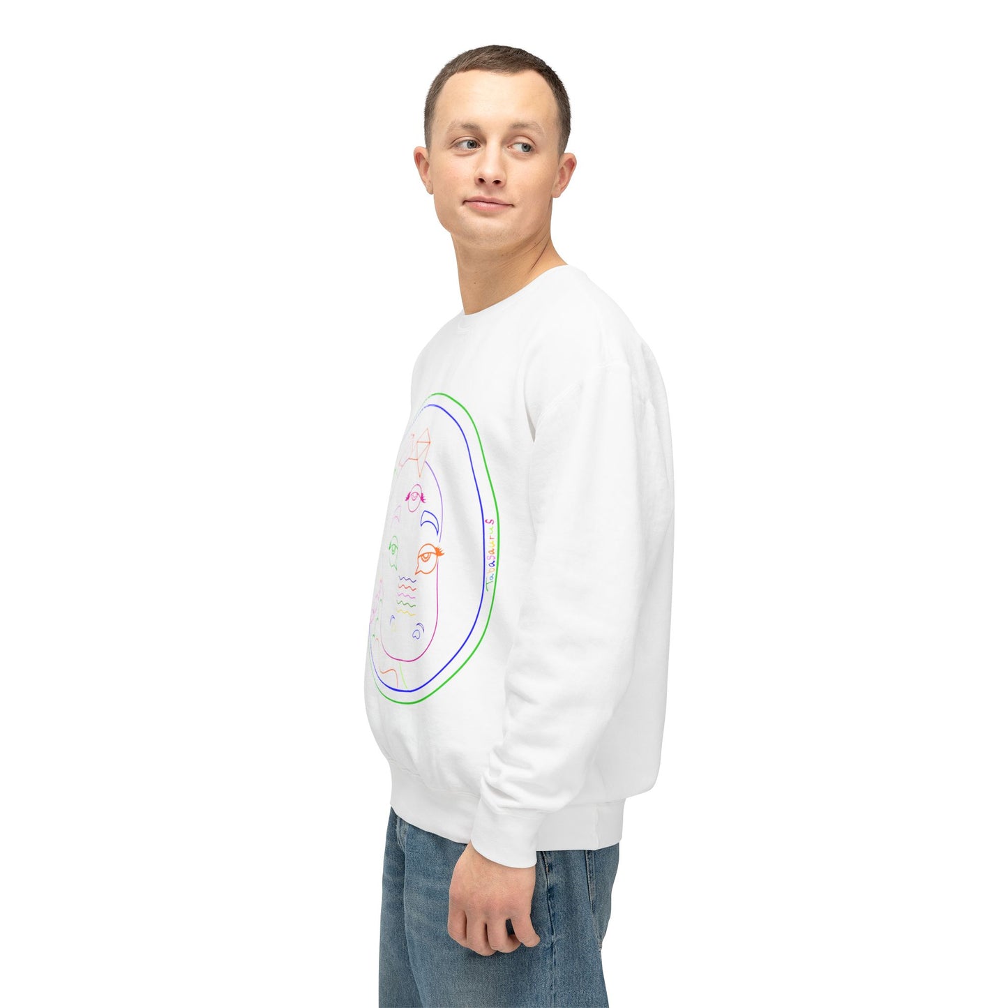 80's Neon Tabasaurus® Logo Unisex Lightweight Crewneck Sweatshirt
