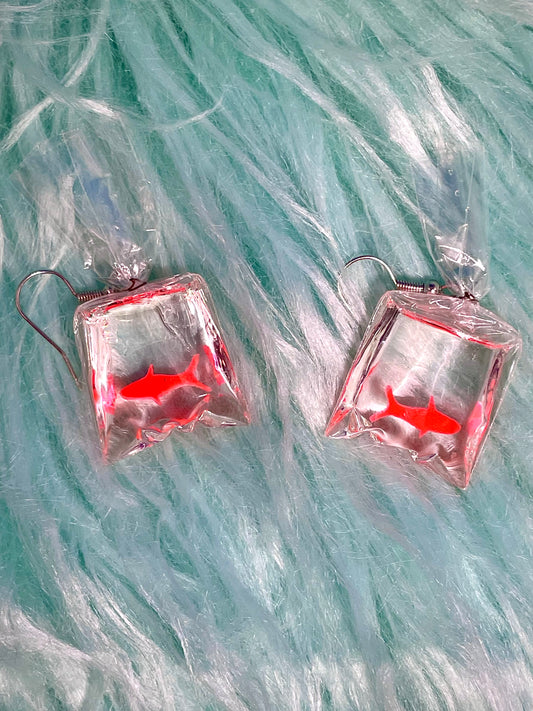 Goldfish Baggie earrings