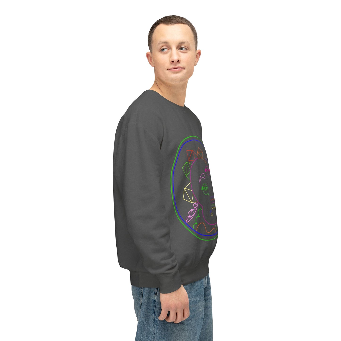 80's Neon Tabasaurus® Logo Unisex Lightweight Crewneck Sweatshirt
