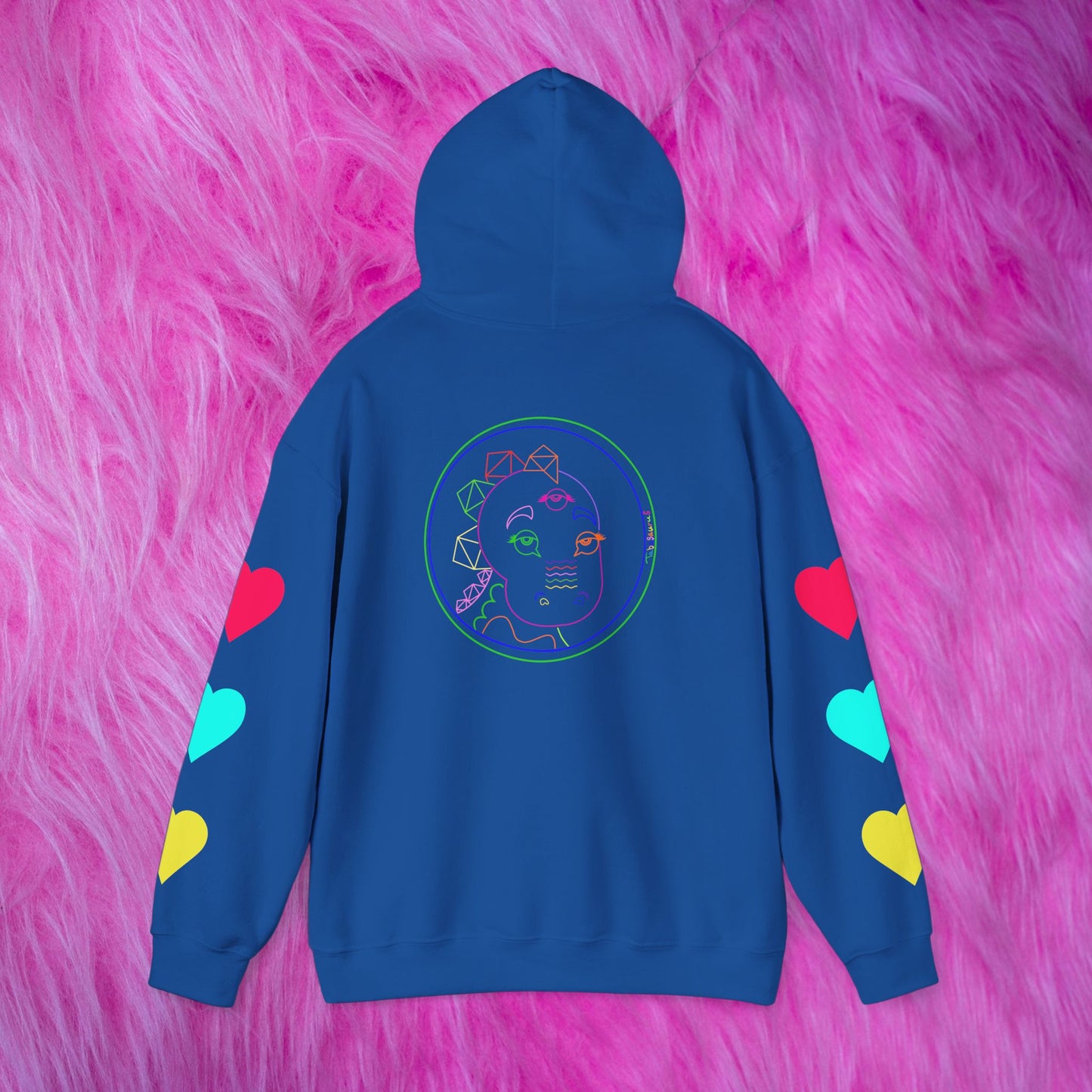 80's Neon Tabasaurus® Unisex Heavy Blend™ Hooded Sweatshirt