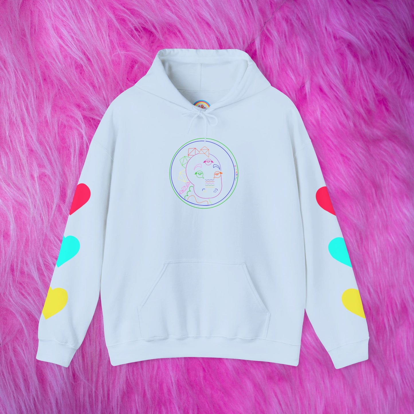 80's Neon Tabasaurus® Unisex Heavy Blend™ Hooded Sweatshirt