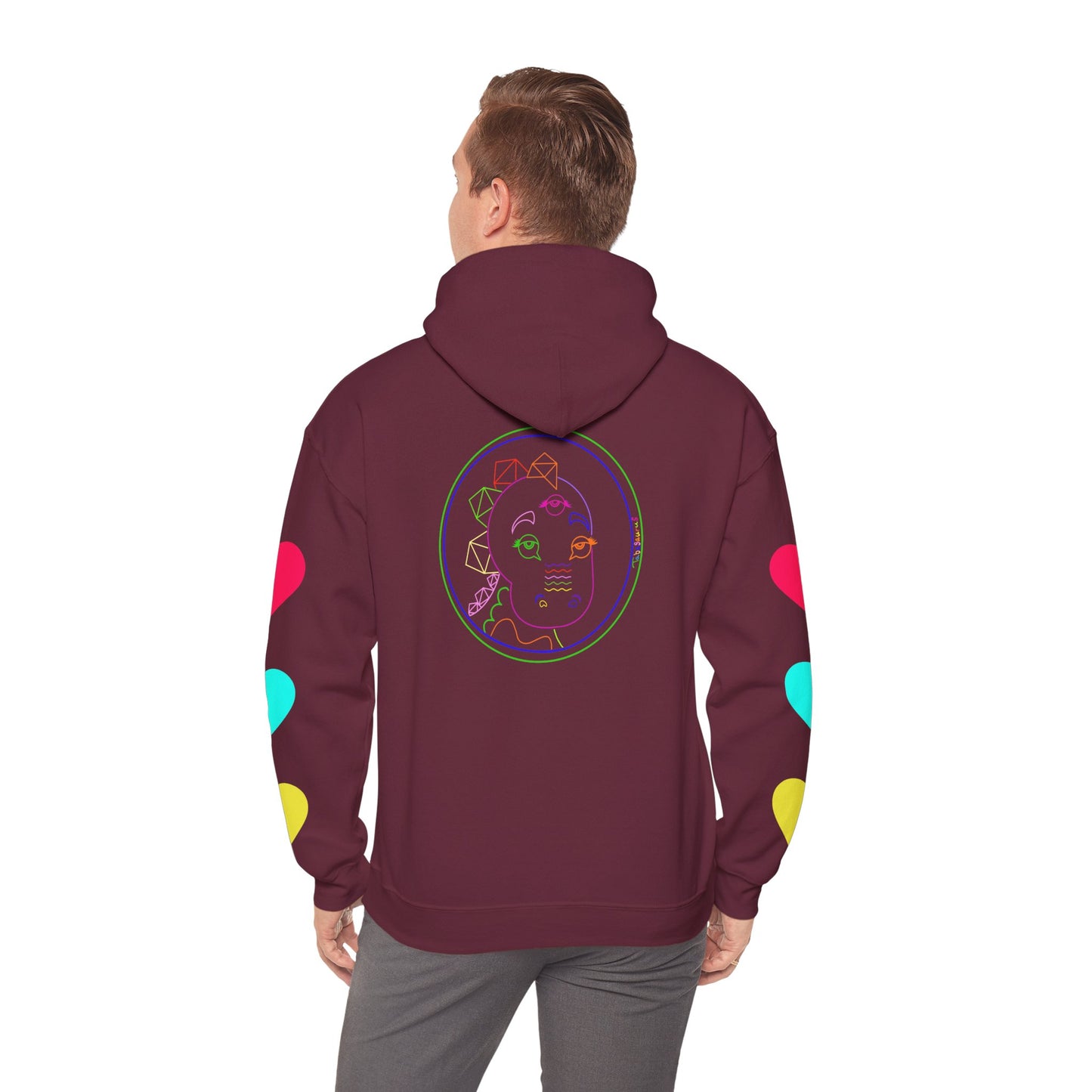 80's Neon Tabasaurus® Unisex Heavy Blend™ Hooded Sweatshirt