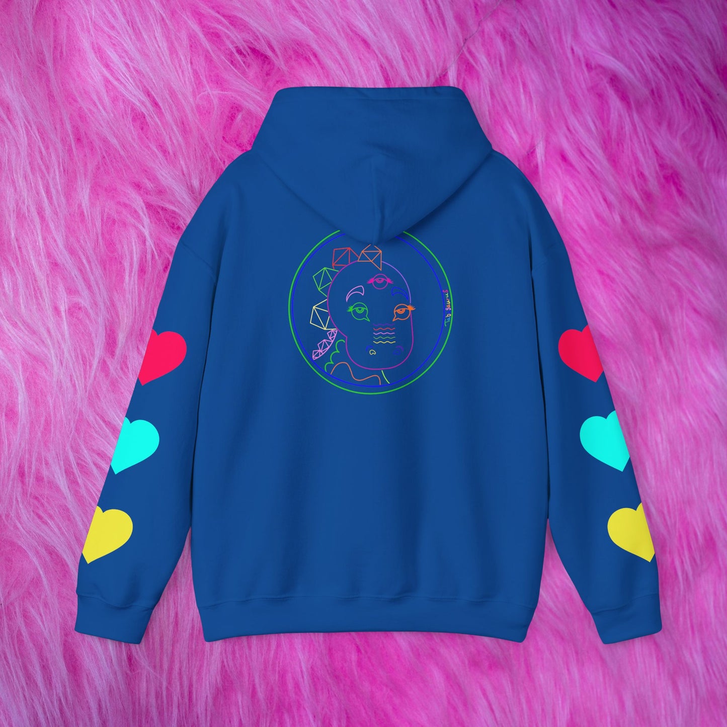 80's Neon Tabasaurus® Unisex Heavy Blend™ Hooded Sweatshirt