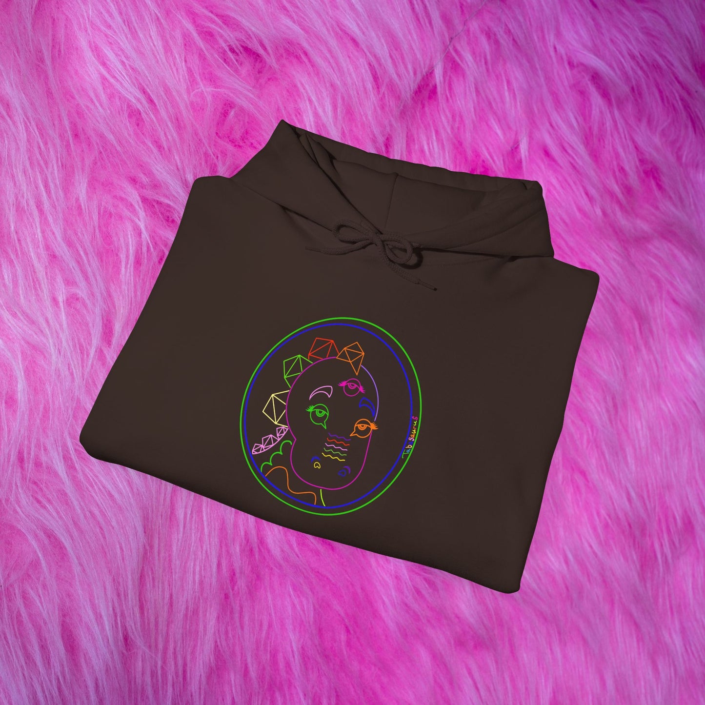 80's Neon Tabasaurus® Unisex Heavy Blend™ Hooded Sweatshirt