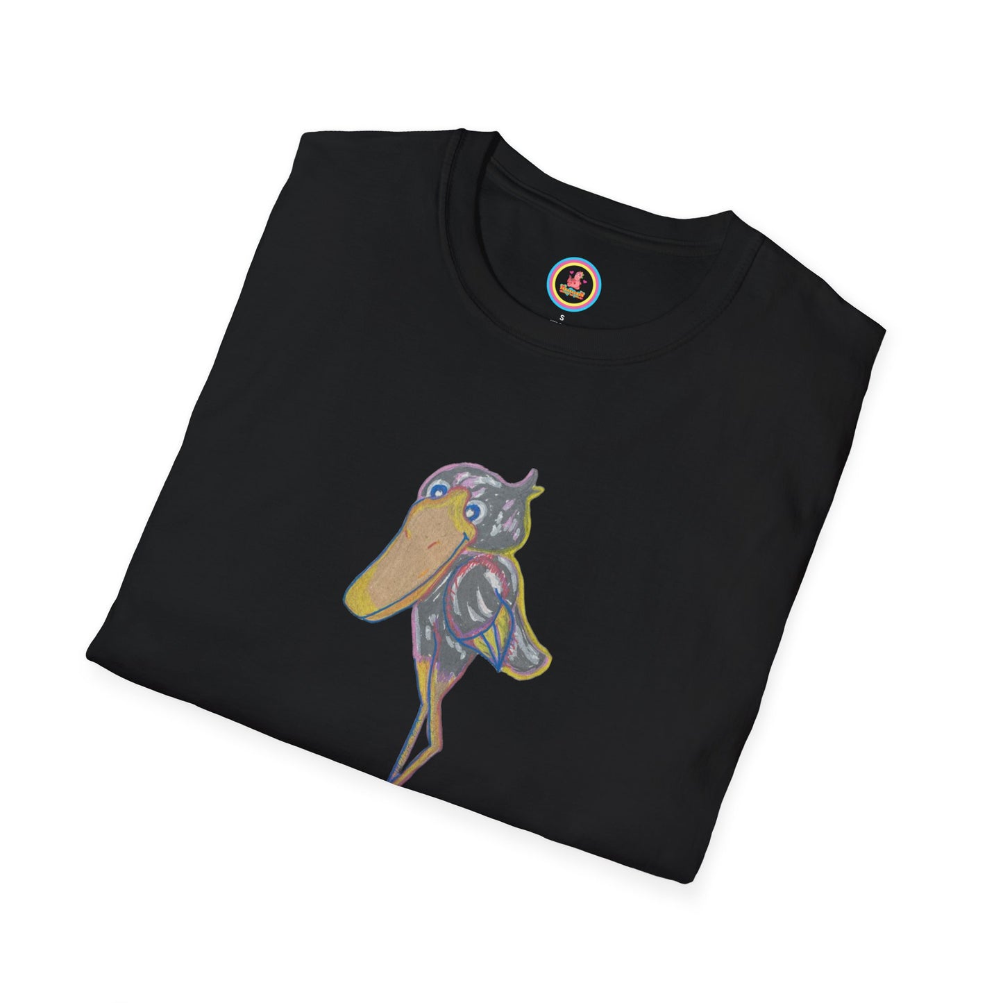 "Friendly Shoebill Stork" Unisex Softstyle T-Shirt