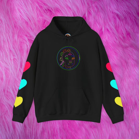 80's Neon Tabasaurus® Unisex Heavy Blend™ Hooded Sweatshirt