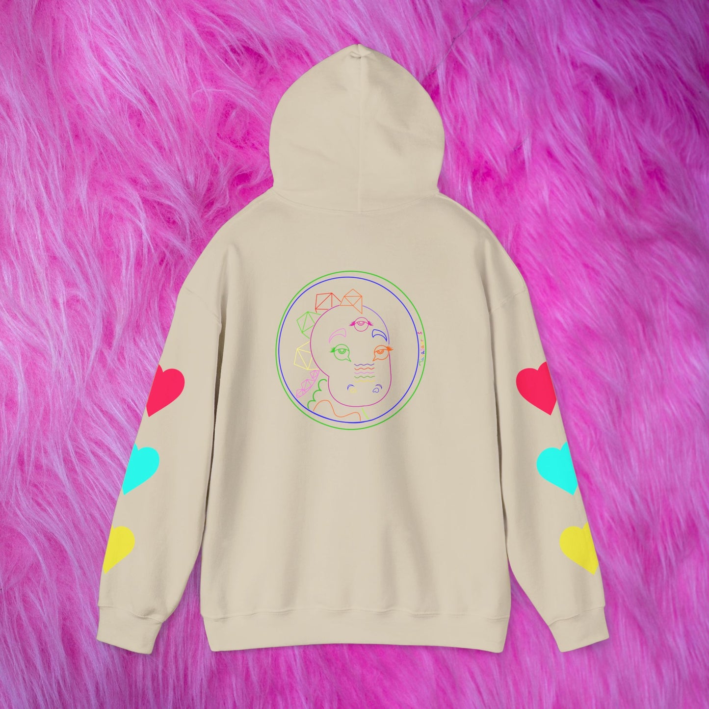 80's Neon Tabasaurus® Unisex Heavy Blend™ Hooded Sweatshirt