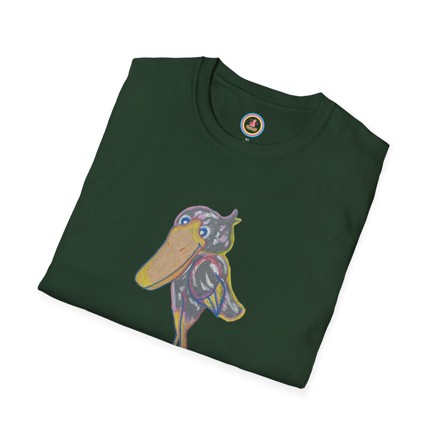 "Friendly Shoebill Stork" Unisex Softstyle T-Shirt