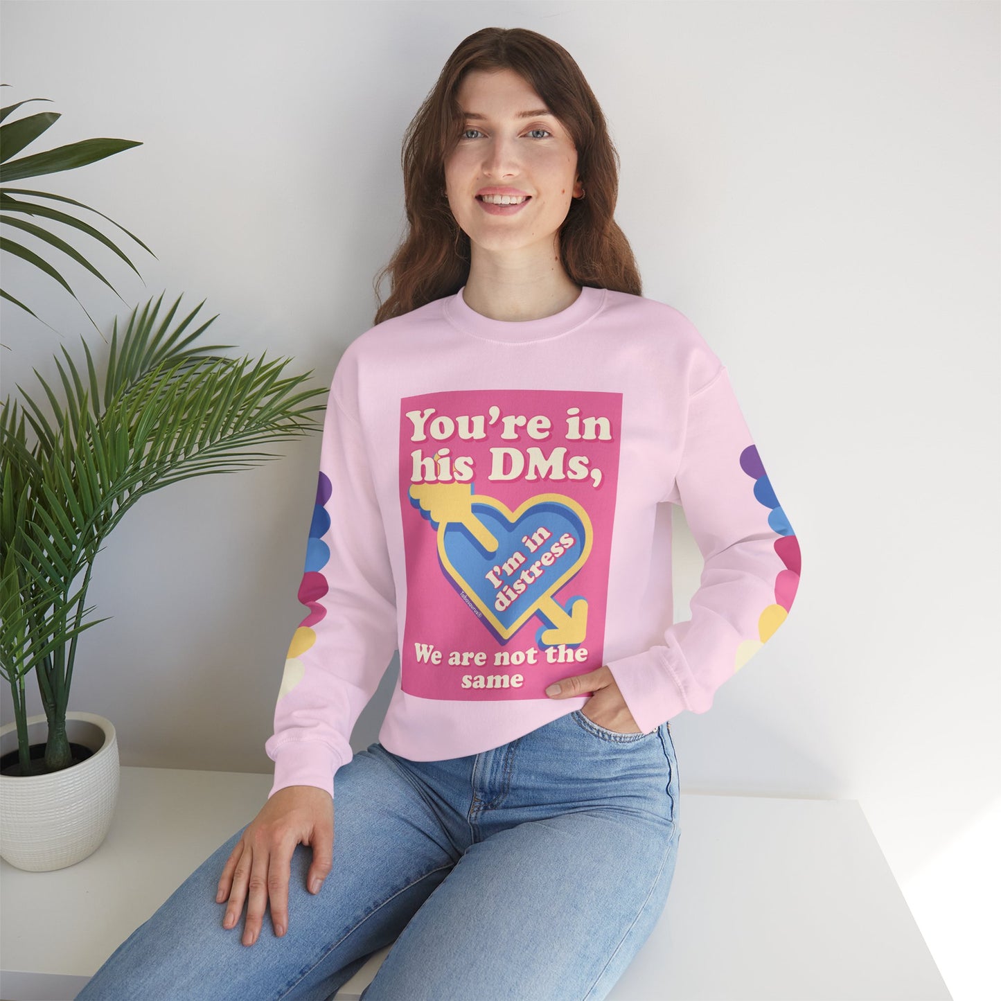 "DMs in Distress" Original Unisex Heavy Blend™ Crewneck Sweatshirt
