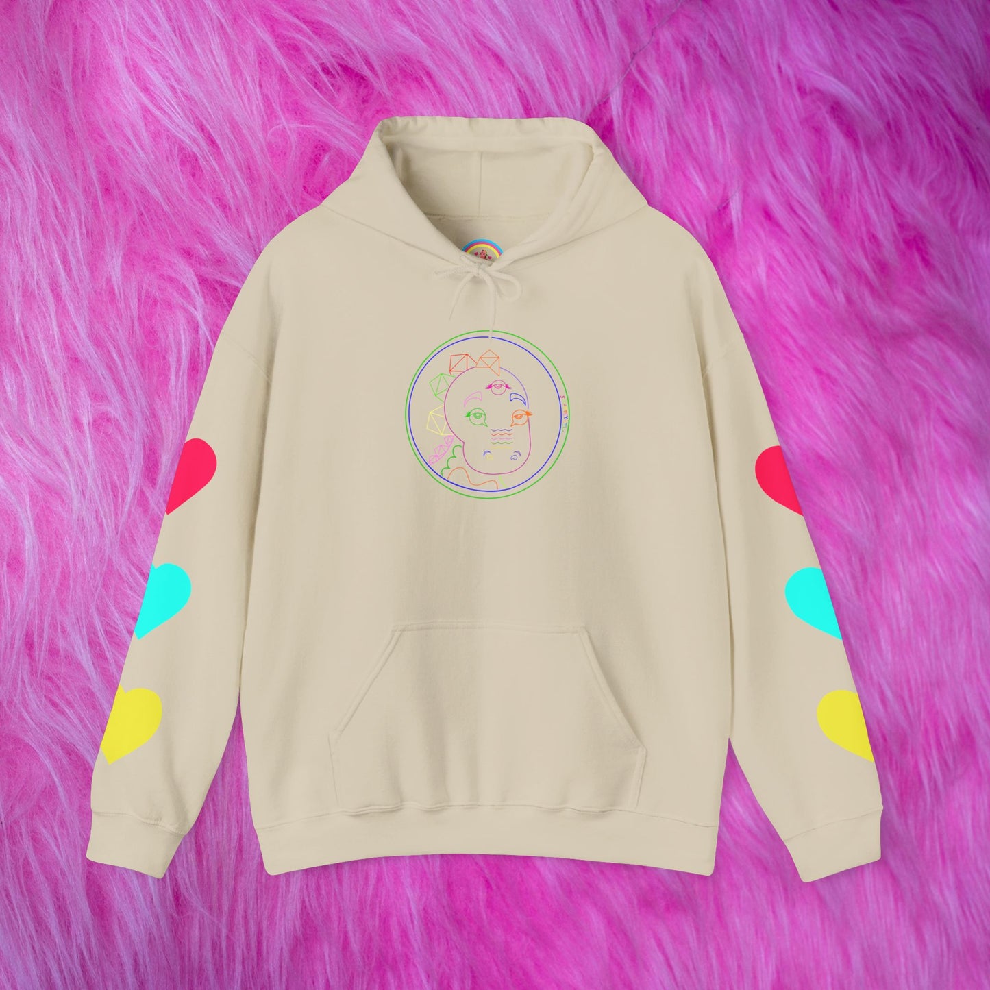 80's Neon Tabasaurus® Unisex Heavy Blend™ Hooded Sweatshirt