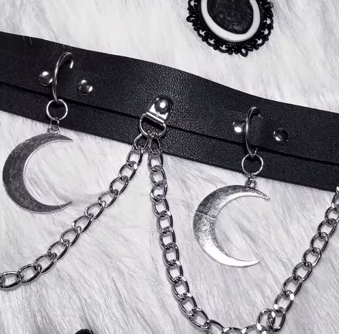 🌙 Moon Chains black waist belt 🌖