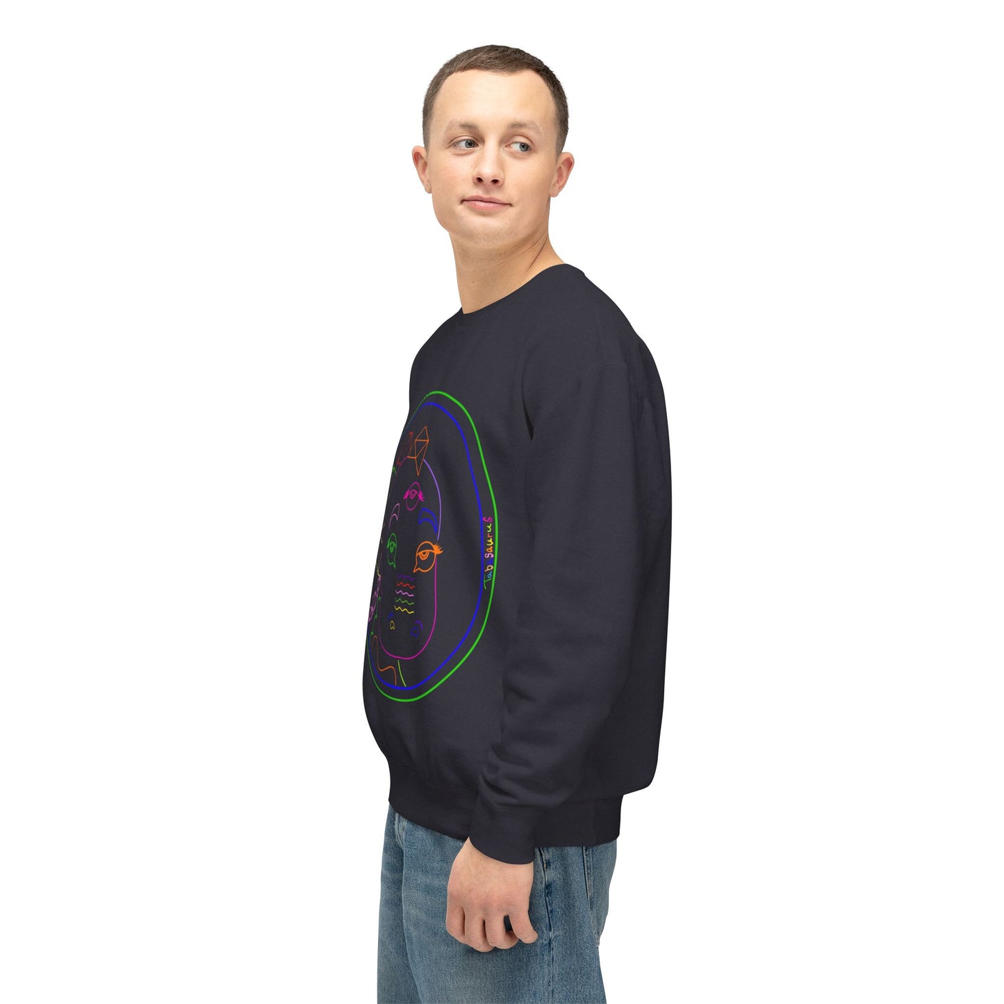 80's Neon Tabasaurus® Logo Unisex Lightweight Crewneck Sweatshirt