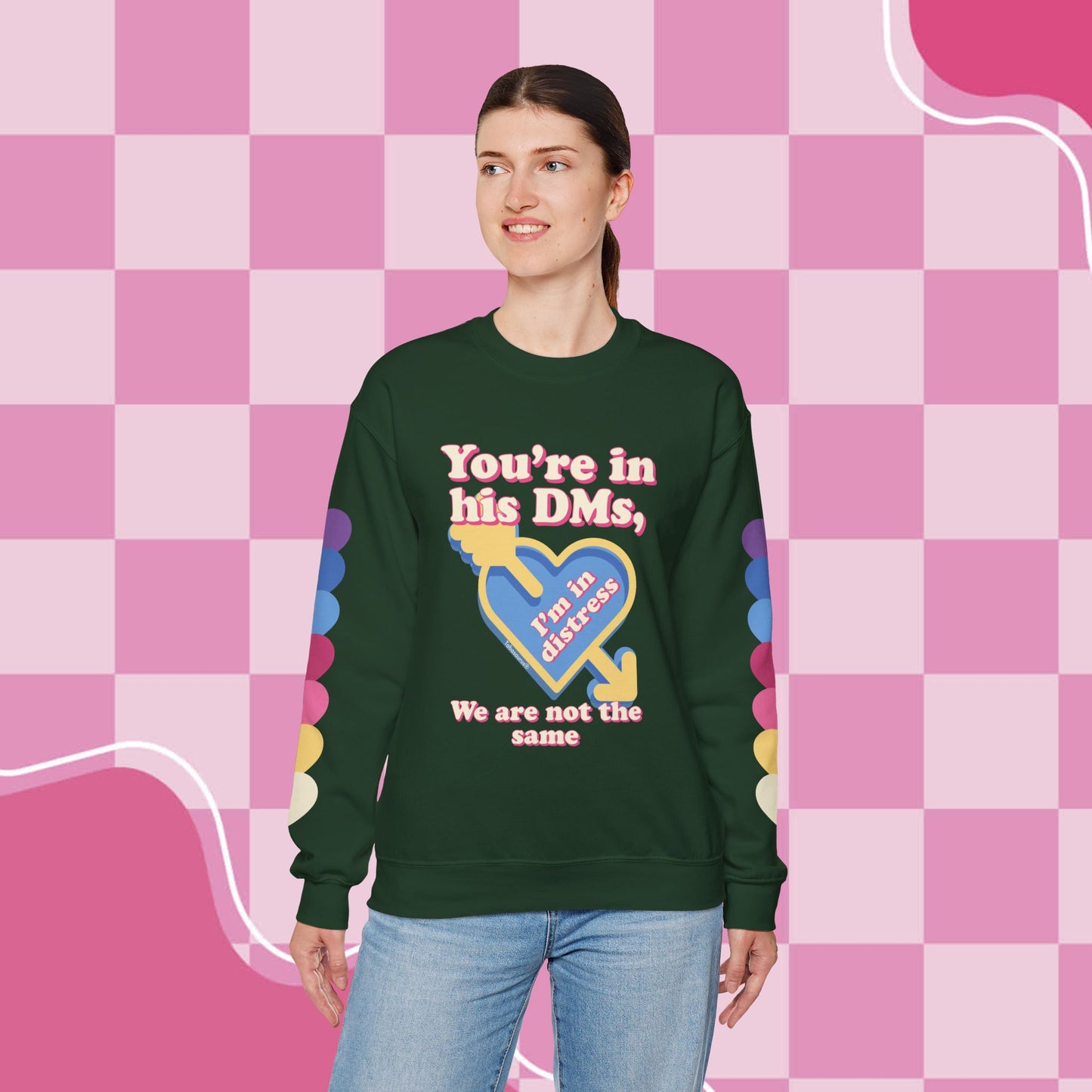 "DMs in Distress" Original Unisex Heavy Blend™ Crewneck Sweatshirt