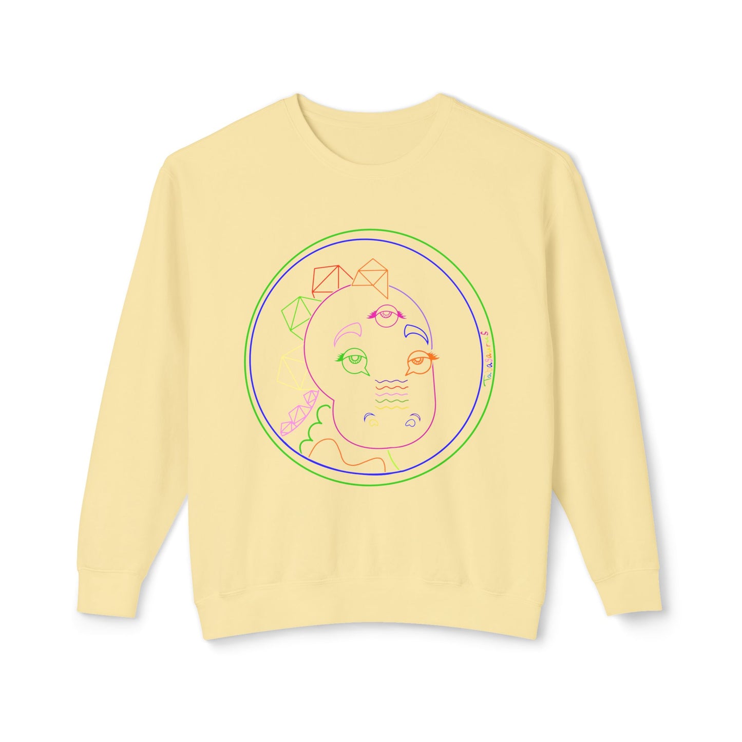 80's Neon Tabasaurus® Logo Unisex Lightweight Crewneck Sweatshirt