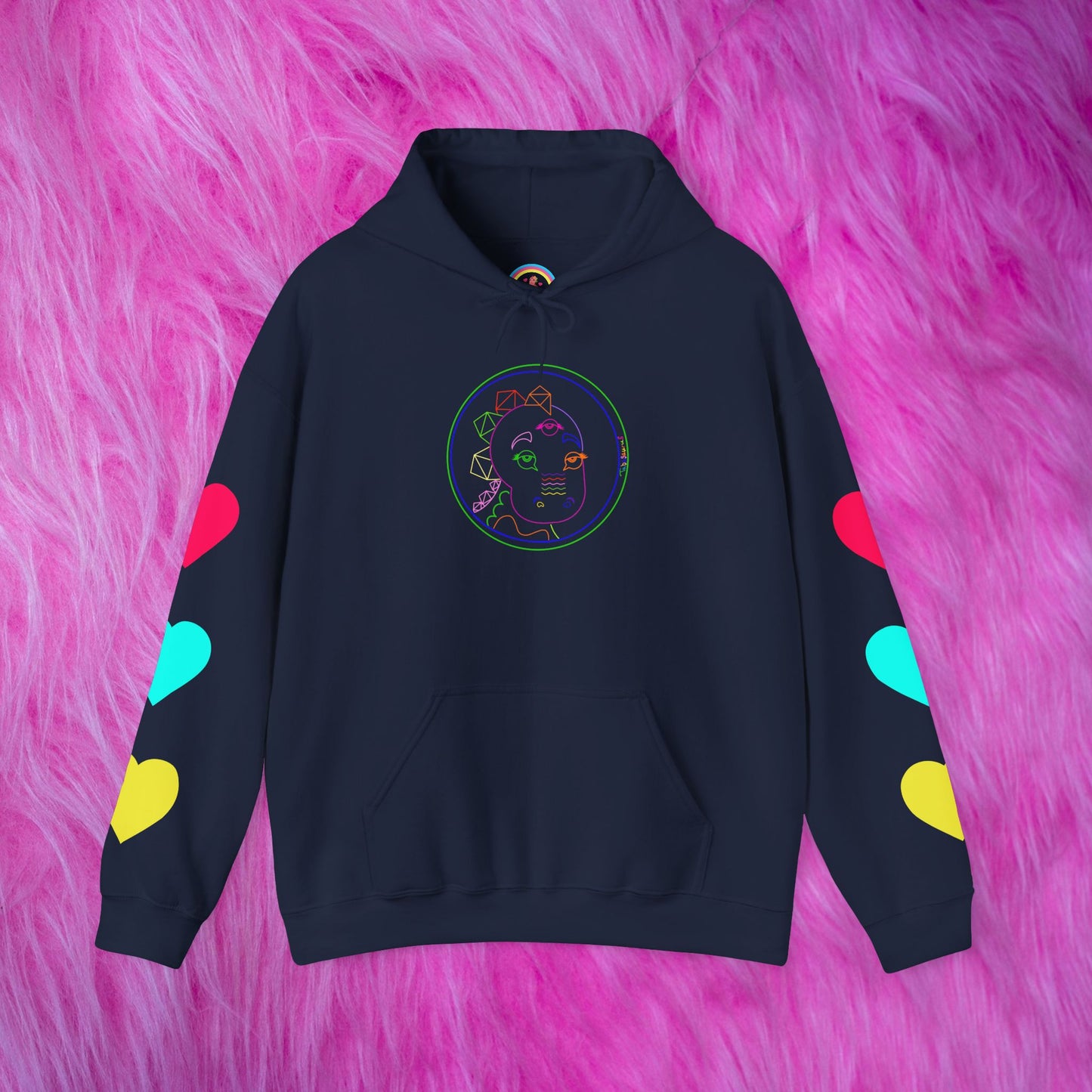 80's Neon Tabasaurus® Unisex Heavy Blend™ Hooded Sweatshirt