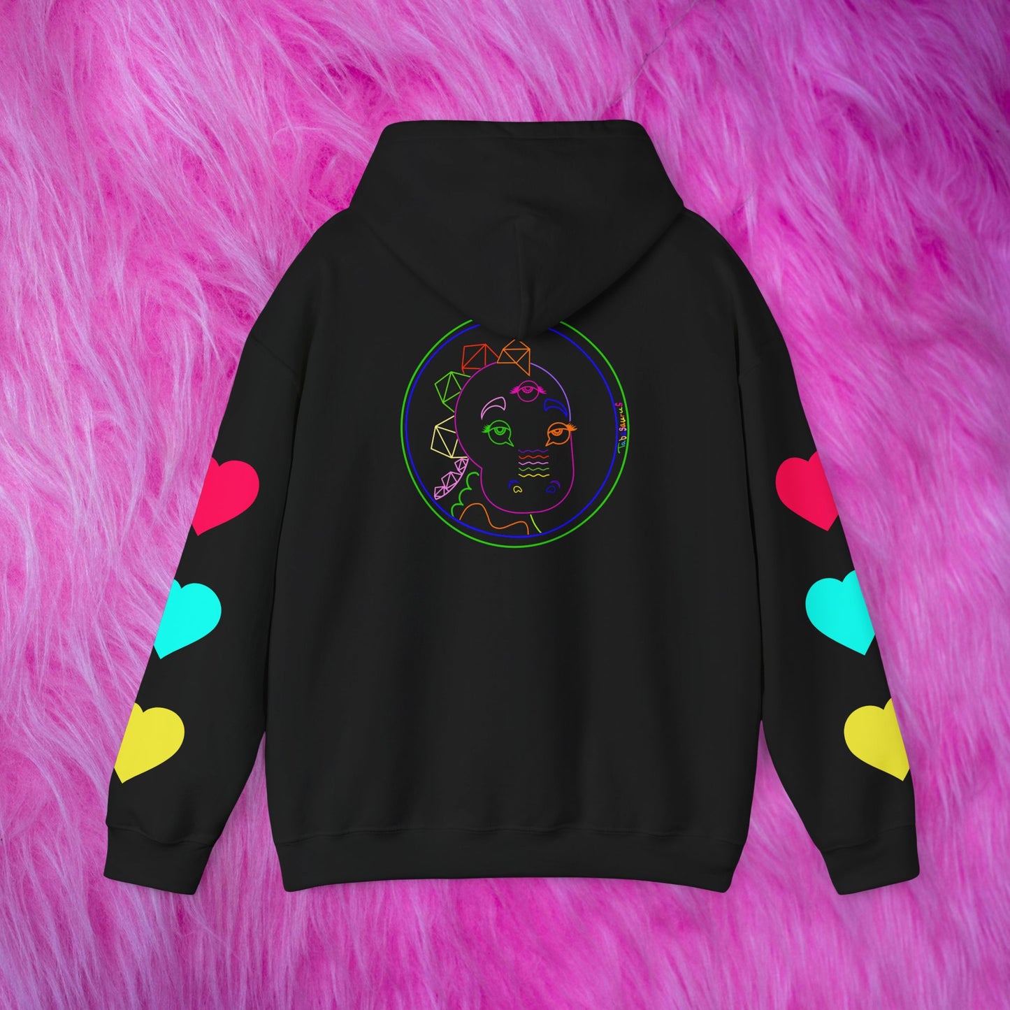 80's Neon Tabasaurus® Unisex Heavy Blend™ Hooded Sweatshirt