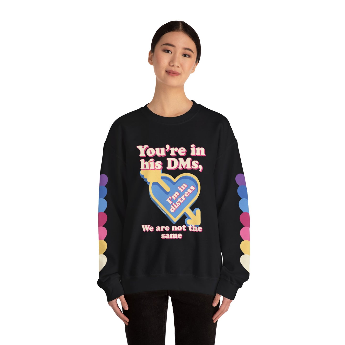 "DMs in Distress" Original Unisex Heavy Blend™ Crewneck Sweatshirt