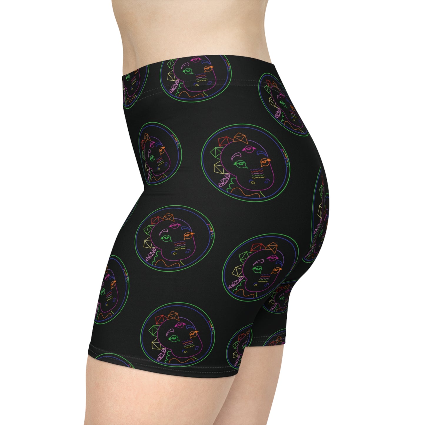 80's Neon Tabasaurus® Logo Biker Shorts