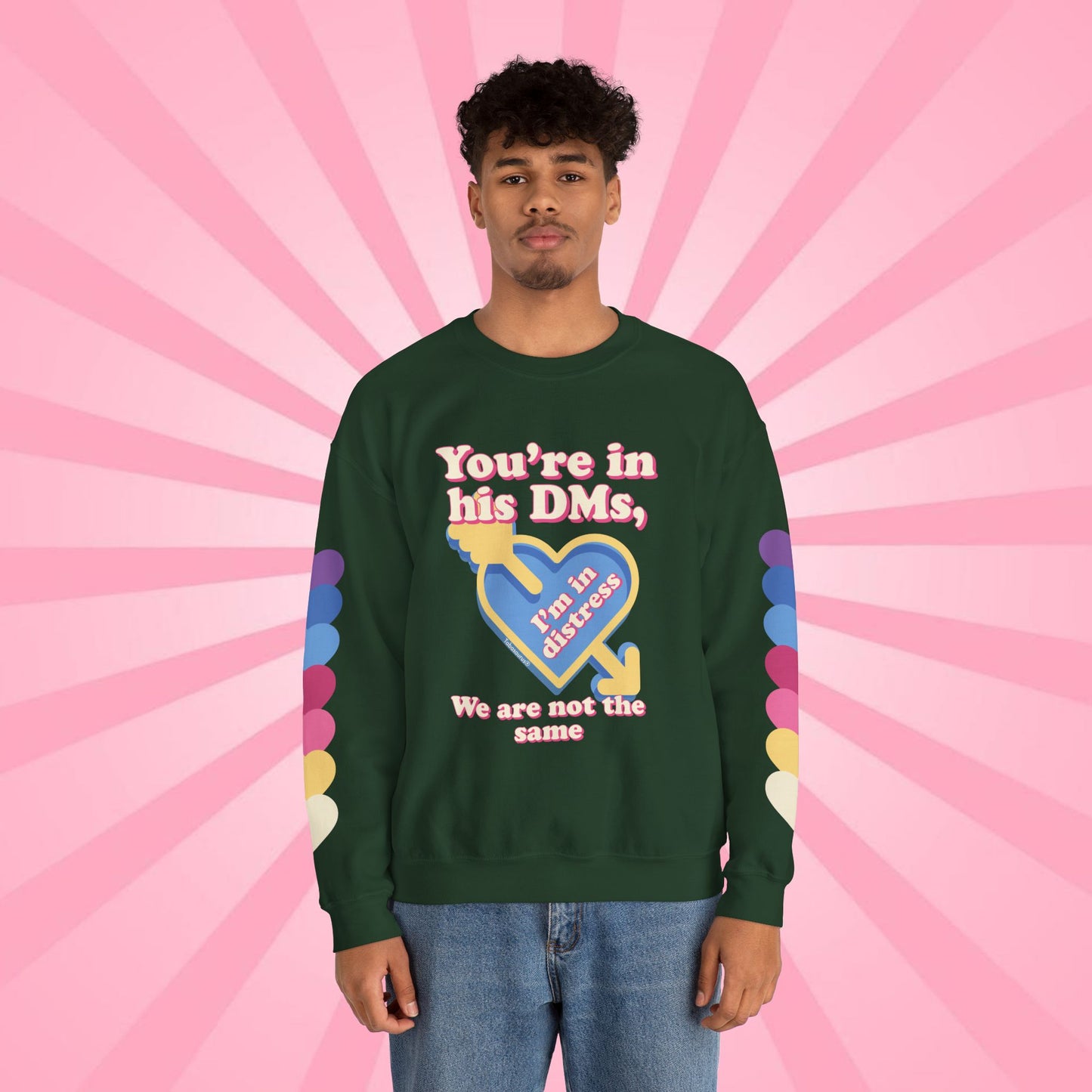 "DMs in Distress" Original Unisex Heavy Blend™ Crewneck Sweatshirt