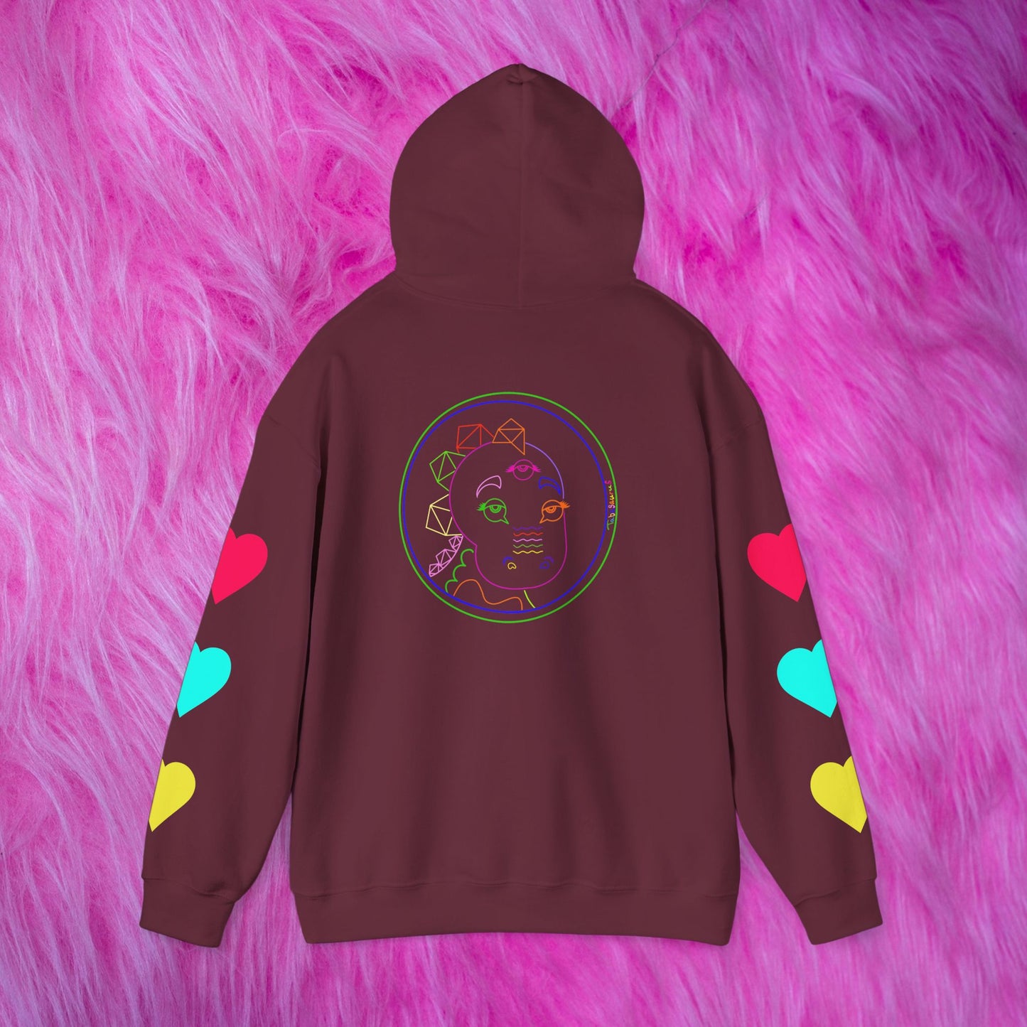 80's Neon Tabasaurus® Unisex Heavy Blend™ Hooded Sweatshirt