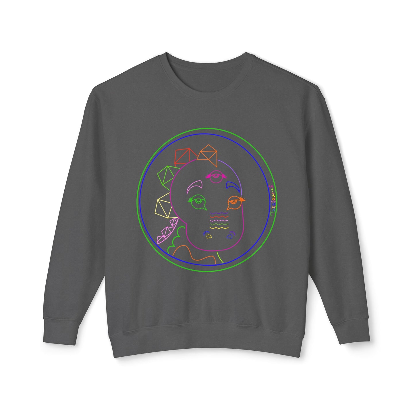 80's Neon Tabasaurus® Logo Unisex Lightweight Crewneck Sweatshirt