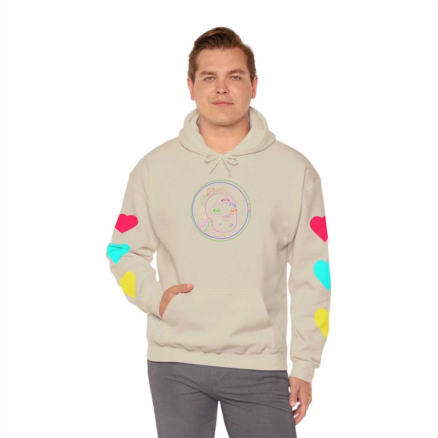80's Neon Tabasaurus® Unisex Heavy Blend™ Hooded Sweatshirt