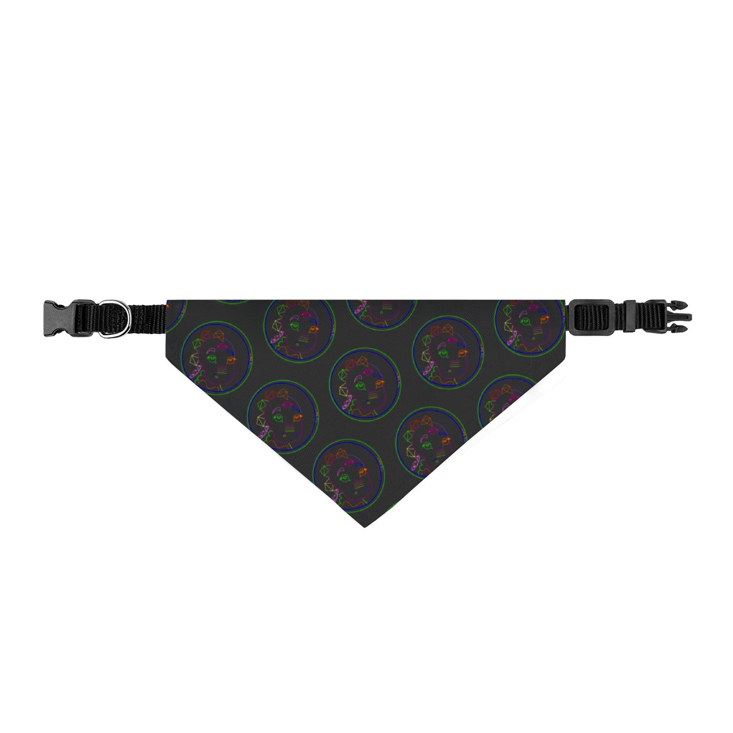 80's Neon Tabasaurus® Logo Clip-on Pet Bandana
