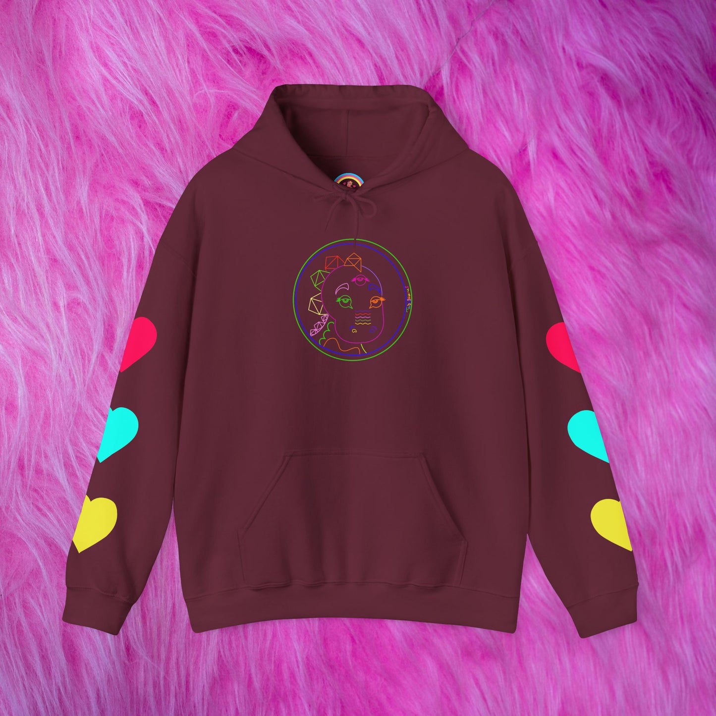 80's Neon Tabasaurus® Unisex Heavy Blend™ Hooded Sweatshirt