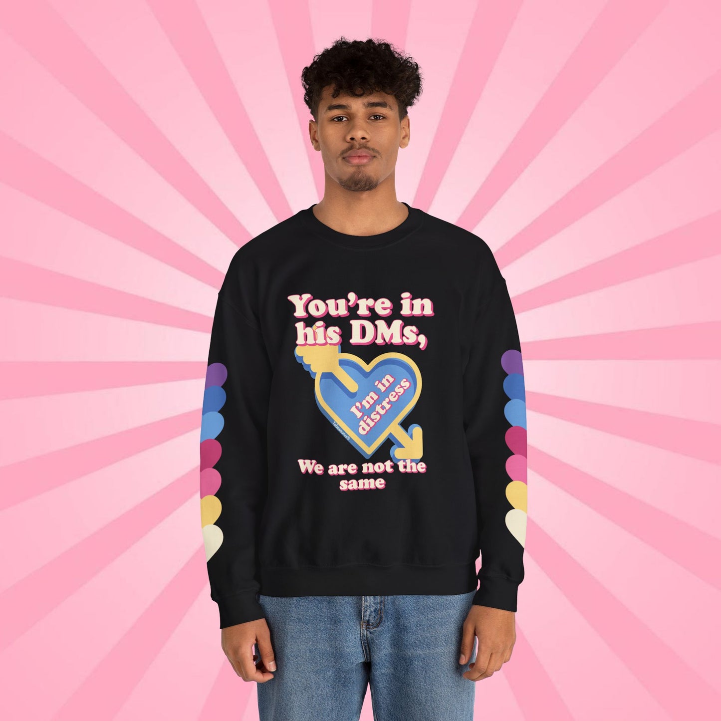 "DMs in Distress" Original Unisex Heavy Blend™ Crewneck Sweatshirt