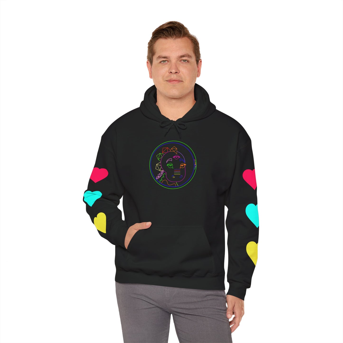 80's Neon Tabasaurus® Unisex Heavy Blend™ Hooded Sweatshirt