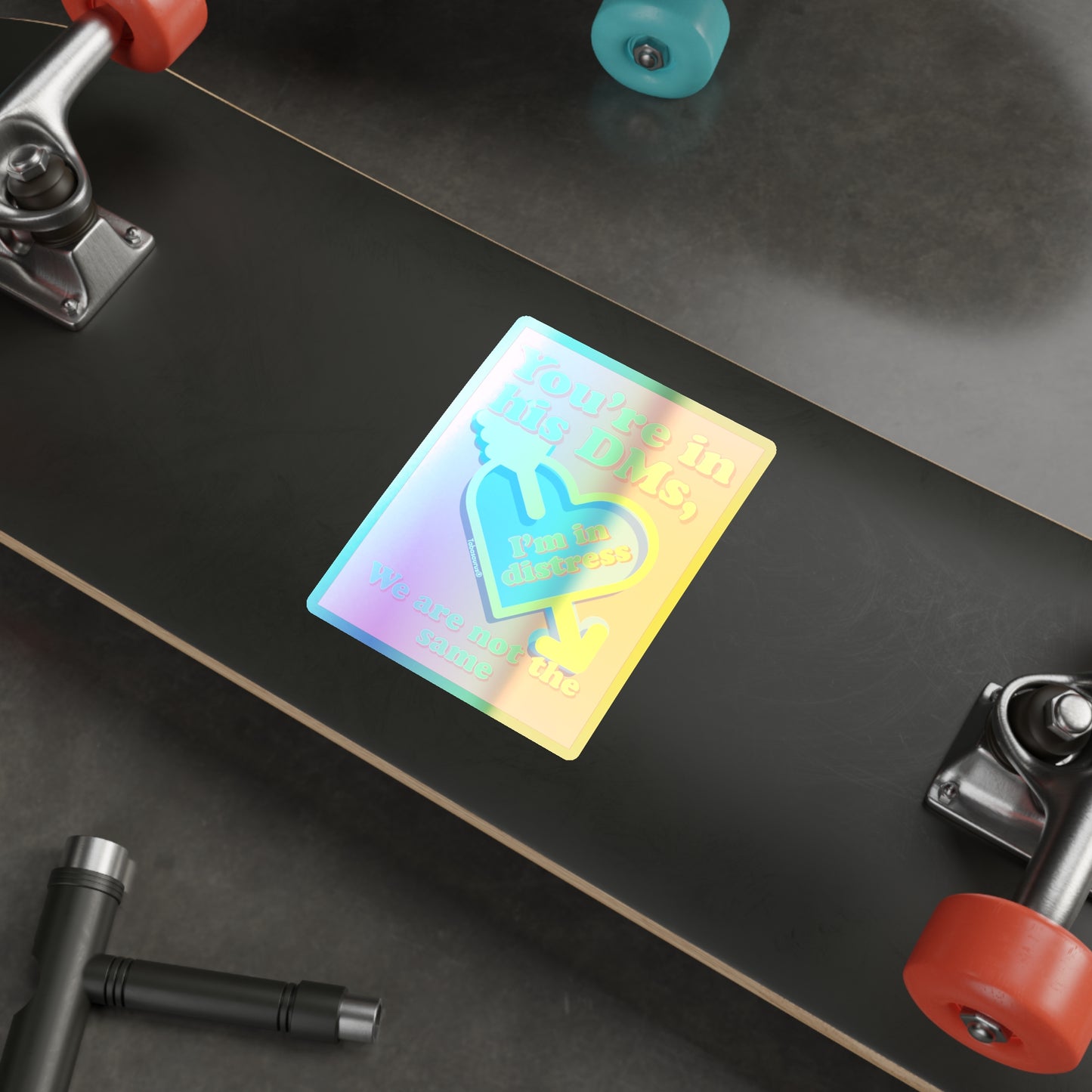 Holographic DMs Die-cut Stickers