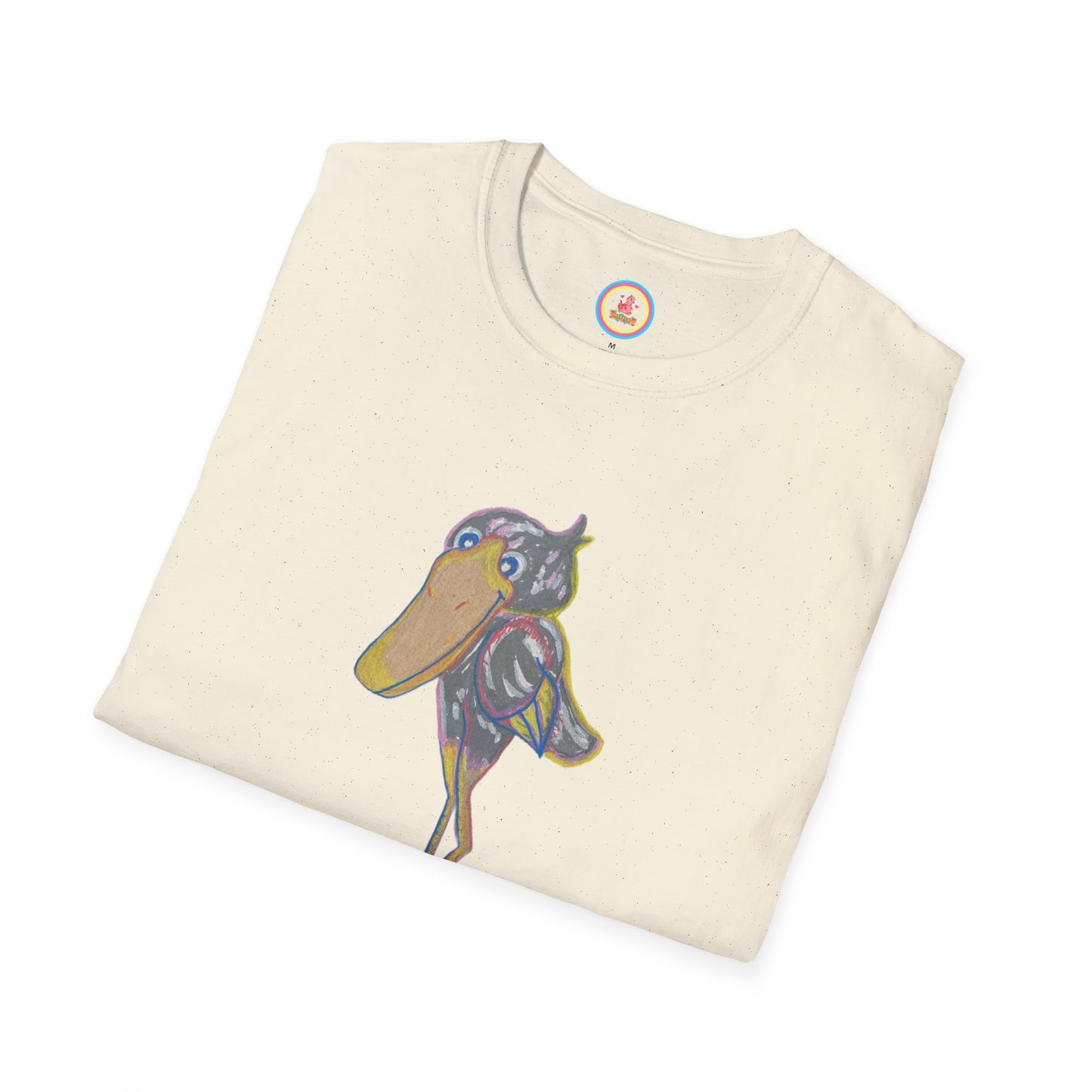 "Friendly Shoebill Stork" Unisex Softstyle T-Shirt