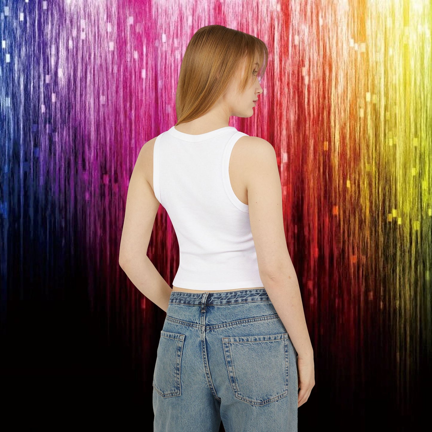 Tabasaurus® Neon Micro Rib Racer Tank Top