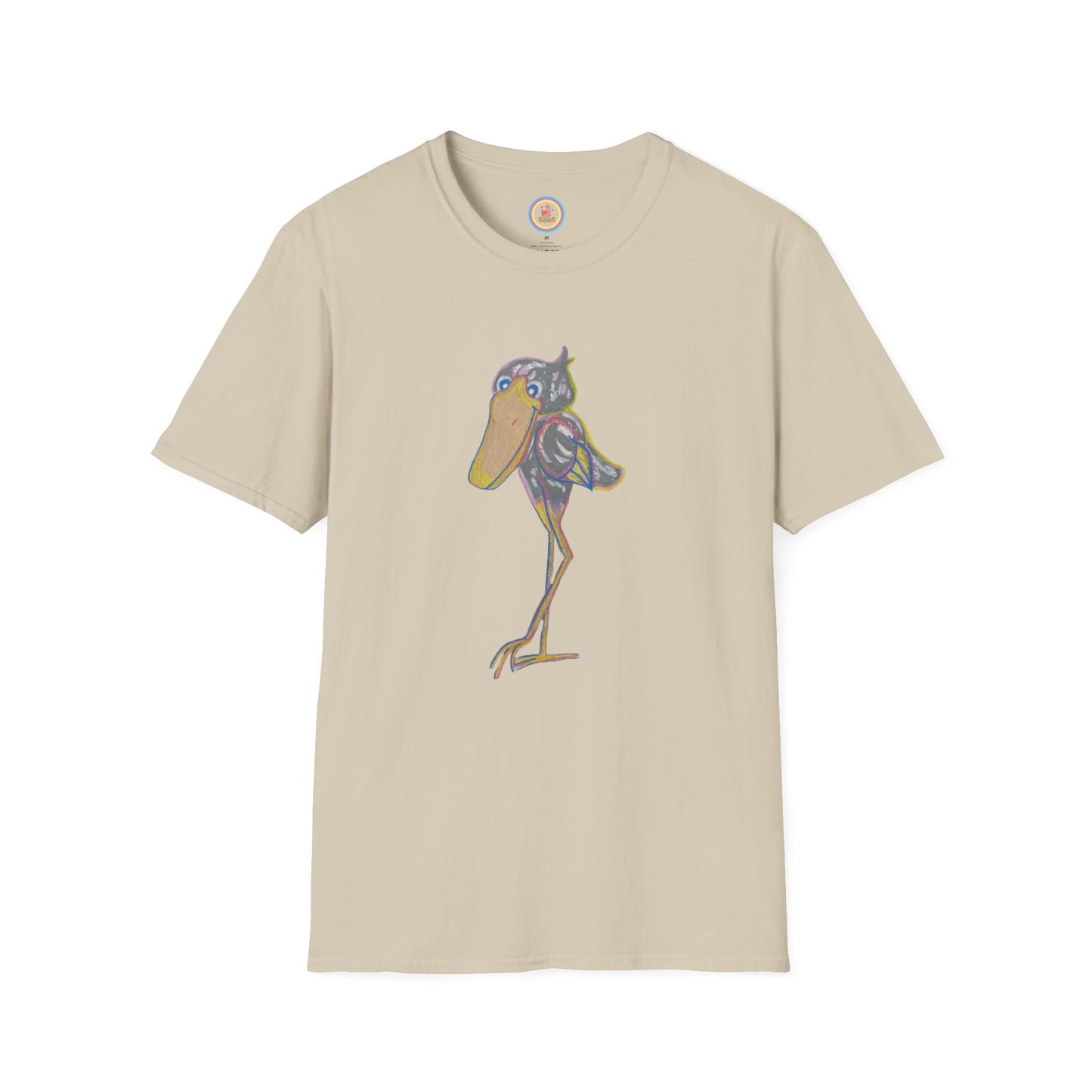 "Friendly Shoebill Stork" Unisex Softstyle T-Shirt