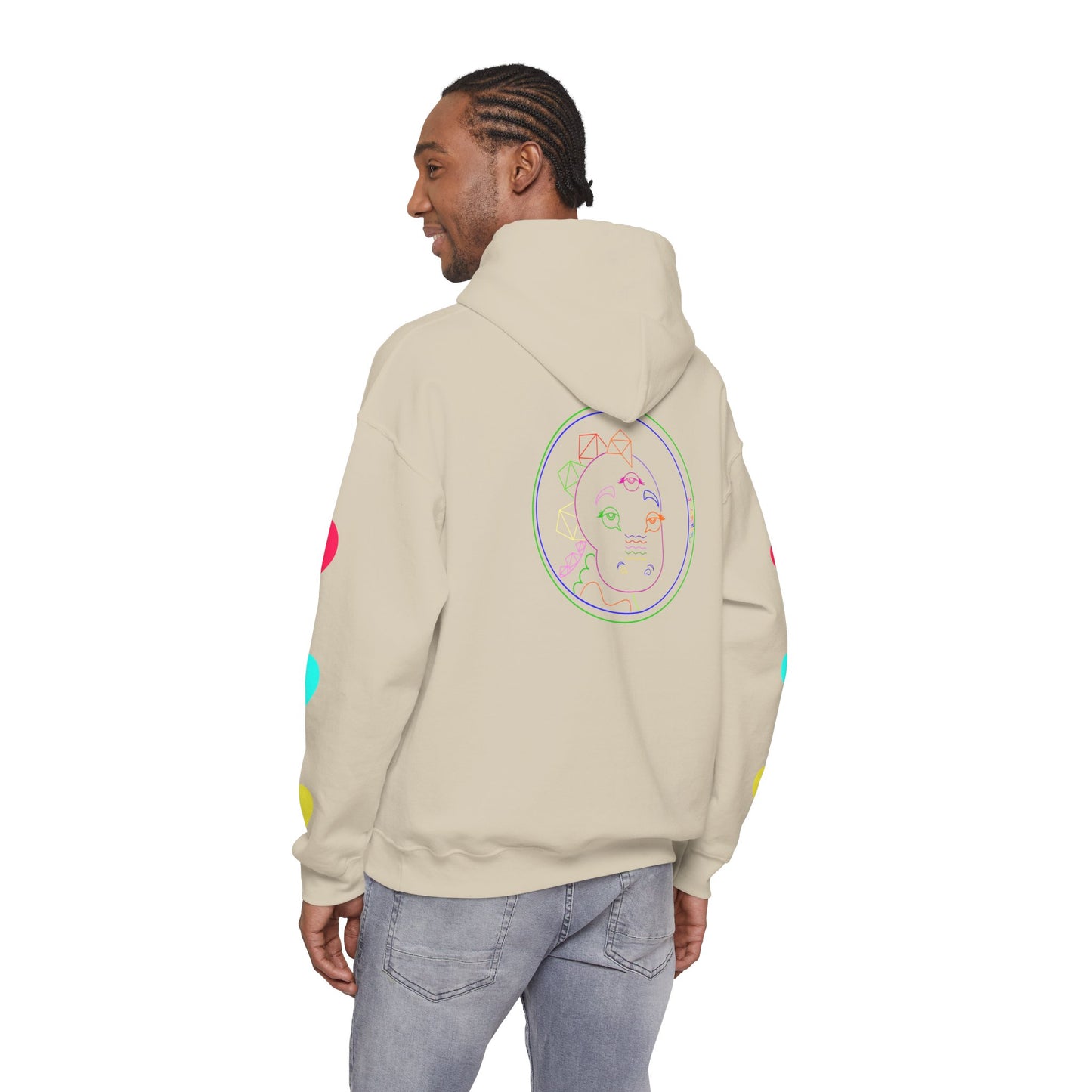 80's Neon Tabasaurus® Unisex Heavy Blend™ Hooded Sweatshirt