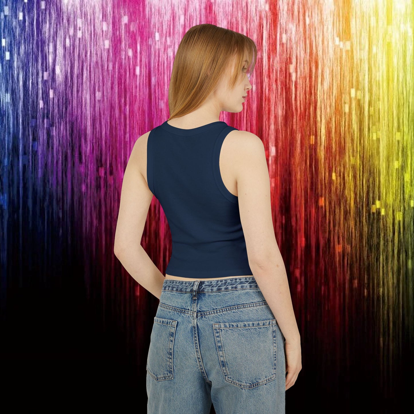 Tabasaurus® Neon Micro Rib Racer Tank Top