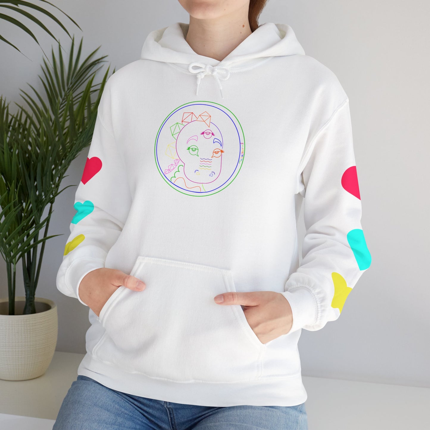80's Neon Tabasaurus® Unisex Heavy Blend™ Hooded Sweatshirt