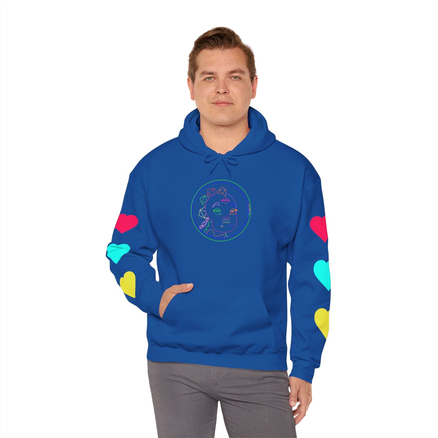 80's Neon Tabasaurus® Unisex Heavy Blend™ Hooded Sweatshirt