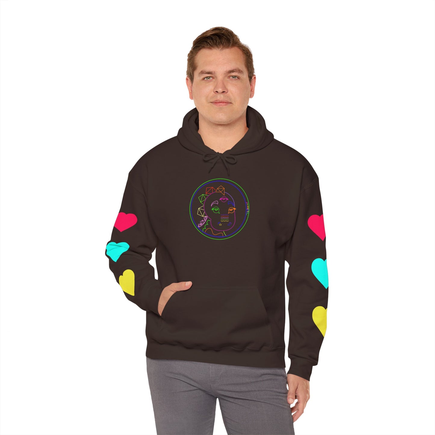 80's Neon Tabasaurus® Unisex Heavy Blend™ Hooded Sweatshirt
