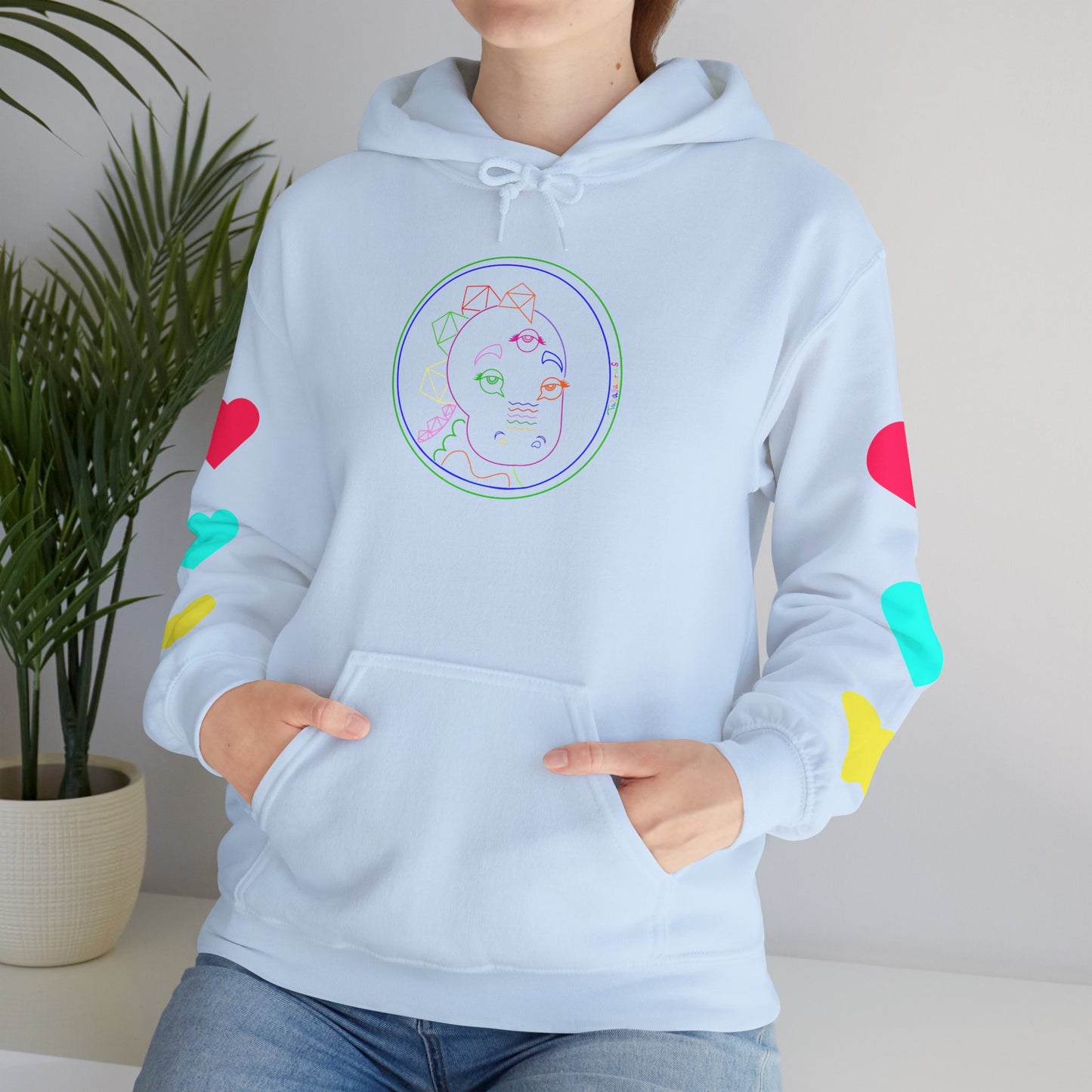 80's Neon Tabasaurus® Unisex Heavy Blend™ Hooded Sweatshirt