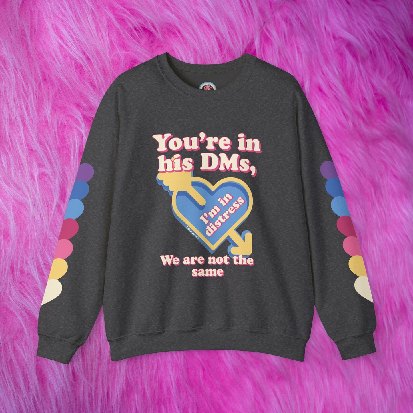 "DMs in Distress" Original Unisex Heavy Blend™ Crewneck Sweatshirt